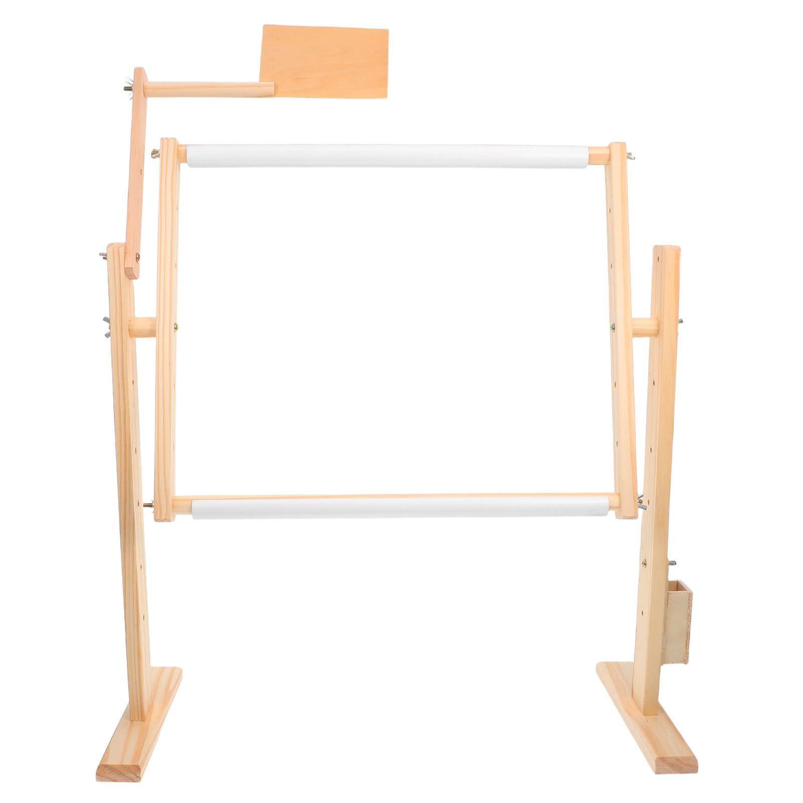 Support cadre à broder Artibetter en bois beige à hauteur réglable et rotation