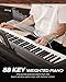 Starfavor SP-150W Digital Piano,88 Key Weighted Keyboard with Hammer Action,2x30W Speakers,200 Rhythms,238 Tones, Electric Piano Keyboard 88 Keys with Single Pedal, Wood Grain Pattern, MIDI/USB