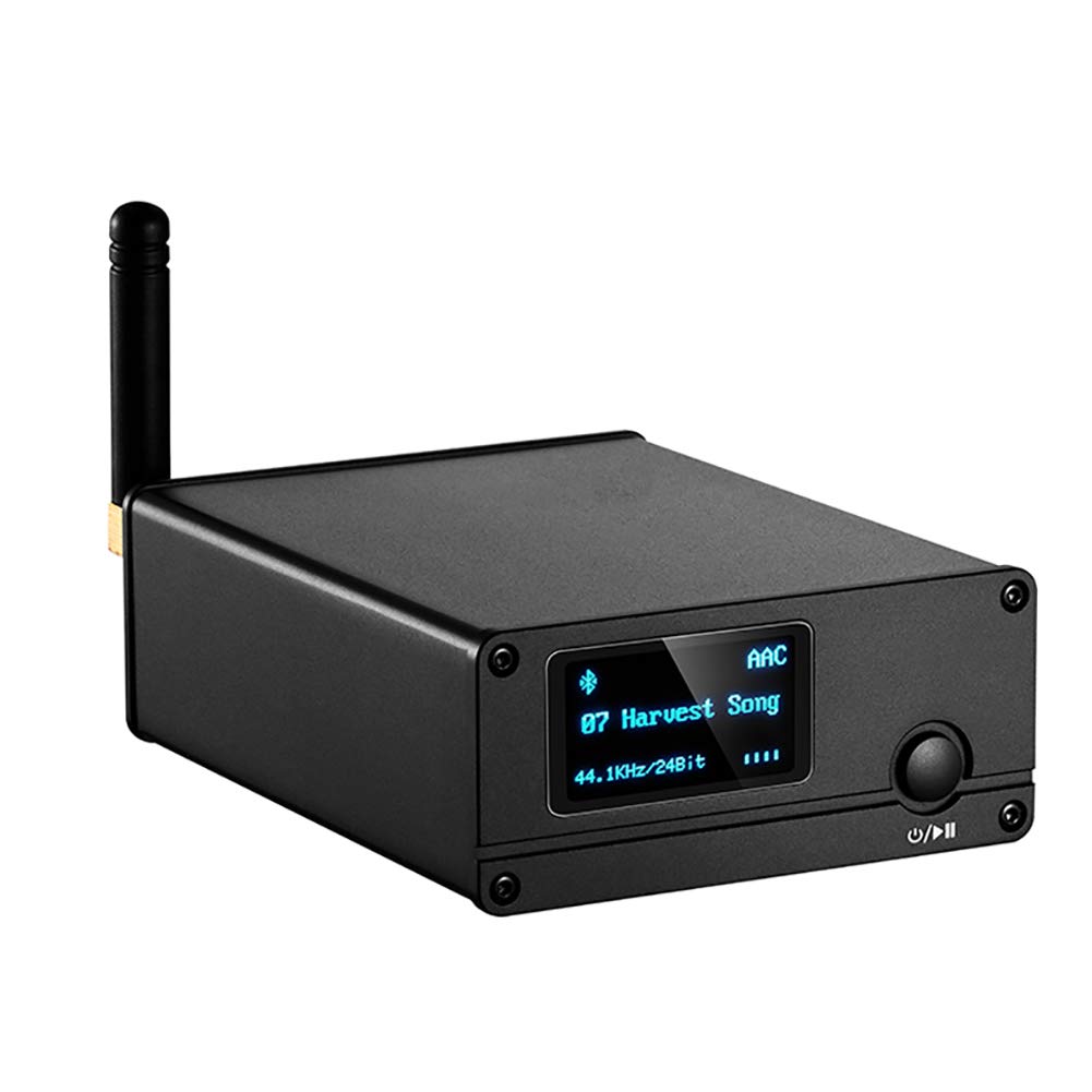 Decodificador de Audio, decodificador de Audio Bluetooth 5.0, con Pantalla OLED de 1,3 Pulgadas, convertidor Receptor decodificador CS8406 ES9018K2M, Compatible con USB DAC AptX/SB
