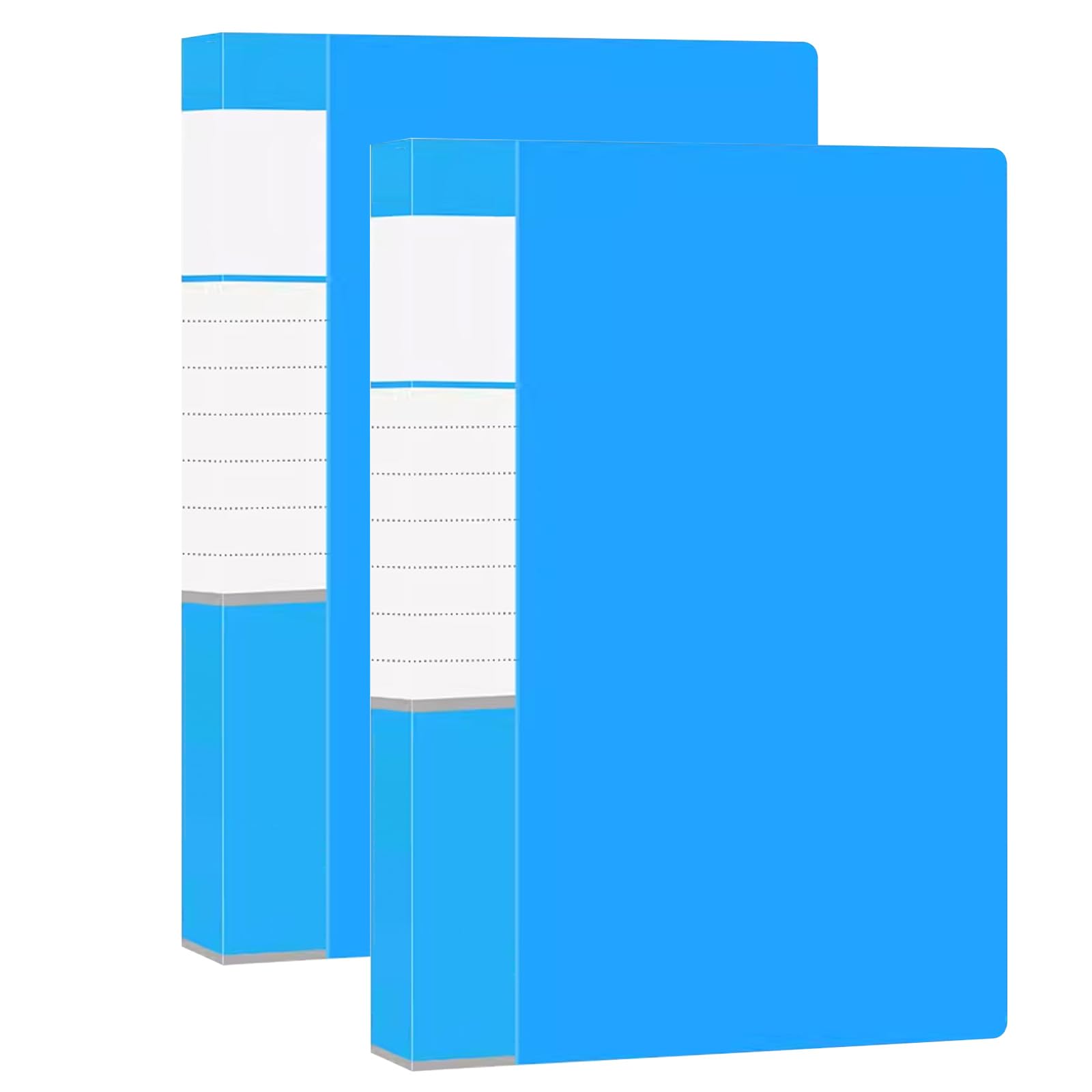 flexible A4-Ordner, A4 Portfolio-Präsentationsmappen-Set mit 40 Fächern, mehrfarbig, 2 Stück, for das Schulbüro(Blue)