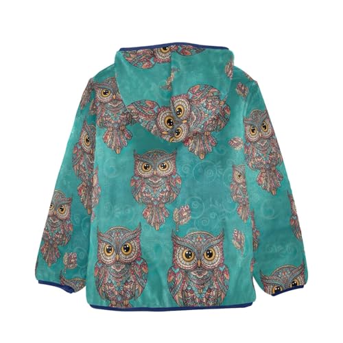 Mandala Owl Toddler Boys Winter Coat Thick Snow Jacket for Toddler Boys 3T2