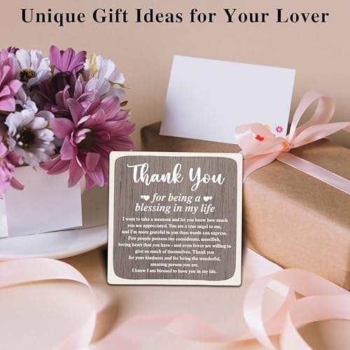 ONDTOM-Thank-You-Gifts-for-Women-Men-Friends-Mom-Thank-You-for-Being-A-Blessing-in-My-Life-Wooden-Plaque-with-Stand-Thanksgiving-Day-Gifts-for-Family-Member-Desk-Decor-E01 ONDTOM Thank You Gifts for Women Men Friends Mom Thank You for Being A Blessing in My Life Wooden Plaque with Stand Thanksgiving Day Gifts for Family Member Desk Decor E01