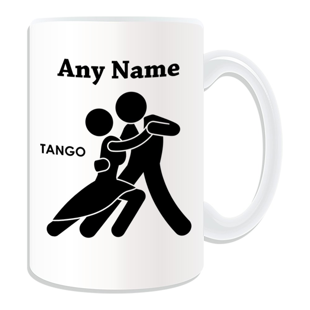 Tazza da ballo con motivo ballerina, personalizzabile con qualsiasi nome o messaggio