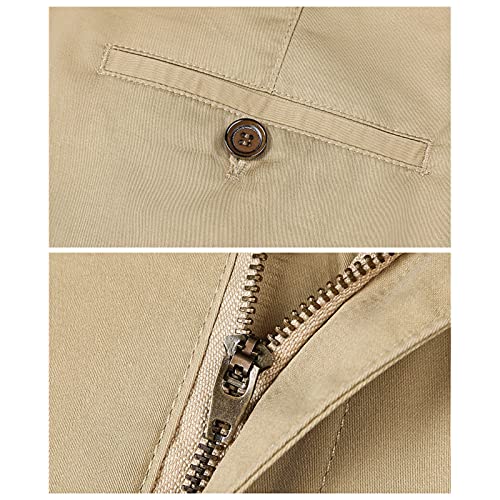 Pantalón casual clásico hombre talla 33 color marrón oscuro miniatura 6