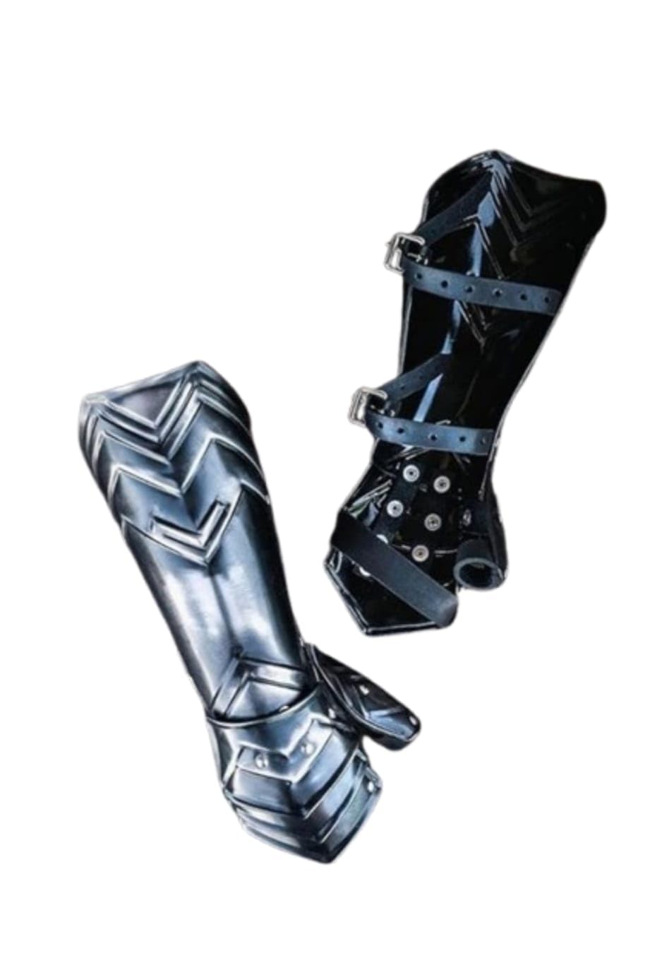Medieval Knight Armor Gauntlets for Adults- Steel Look Forearm Bracers with Hand Protection, Adjustable Cosplay Arm Guards for LARP, Halloween, Stage Performance & Historical Reenactment-image-38