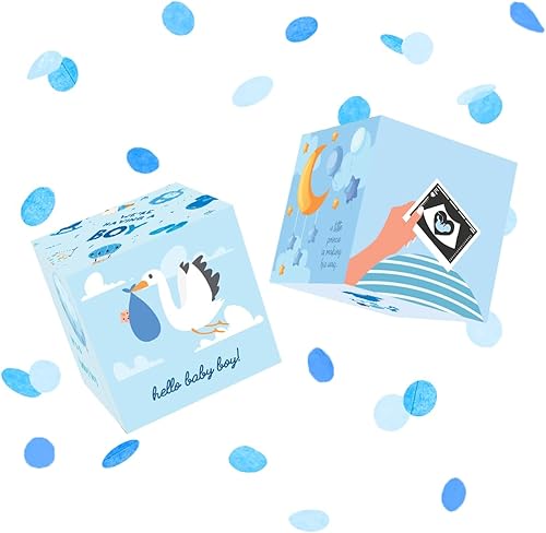 Miniatura 2 de Make It Mine PopBox - Tarjeta original de confeti (revelación de género para niño)