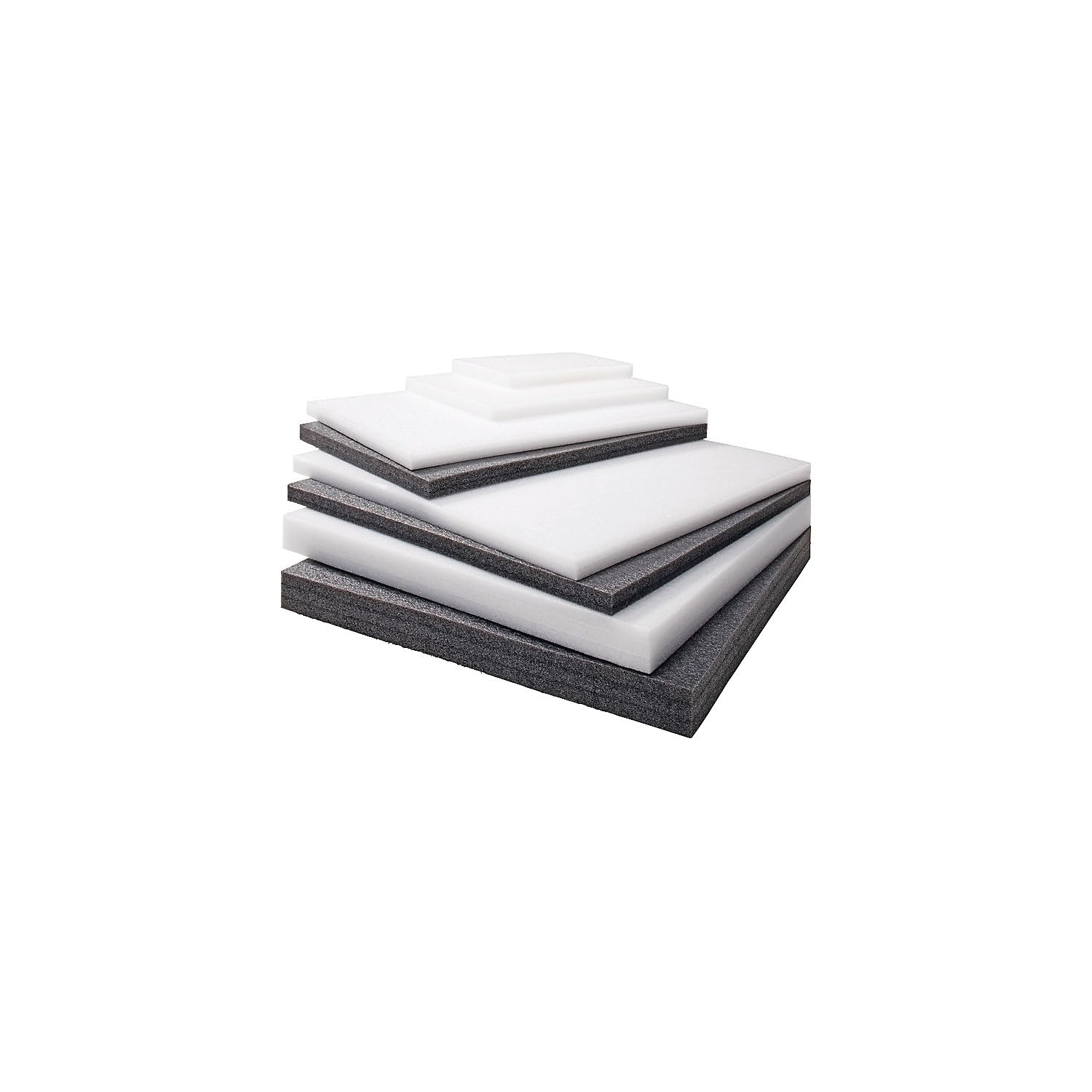 ratioform | Schaumplatte | aus PE | VE 20 Stk | LxB 600 x 600 mm | anthrazit | Materialstärke 50 mm