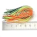 Adoolla 5pcs DIY Fishing Jig Lures, 88 Strands 64mm Silicone Skirts, No. 2