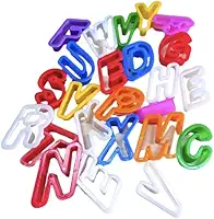 Nandos-Store - Cortador Forminha De Massinha Alfabeto Letras e Números Molde Modelar - Nsmart_Store (50 Unidades)