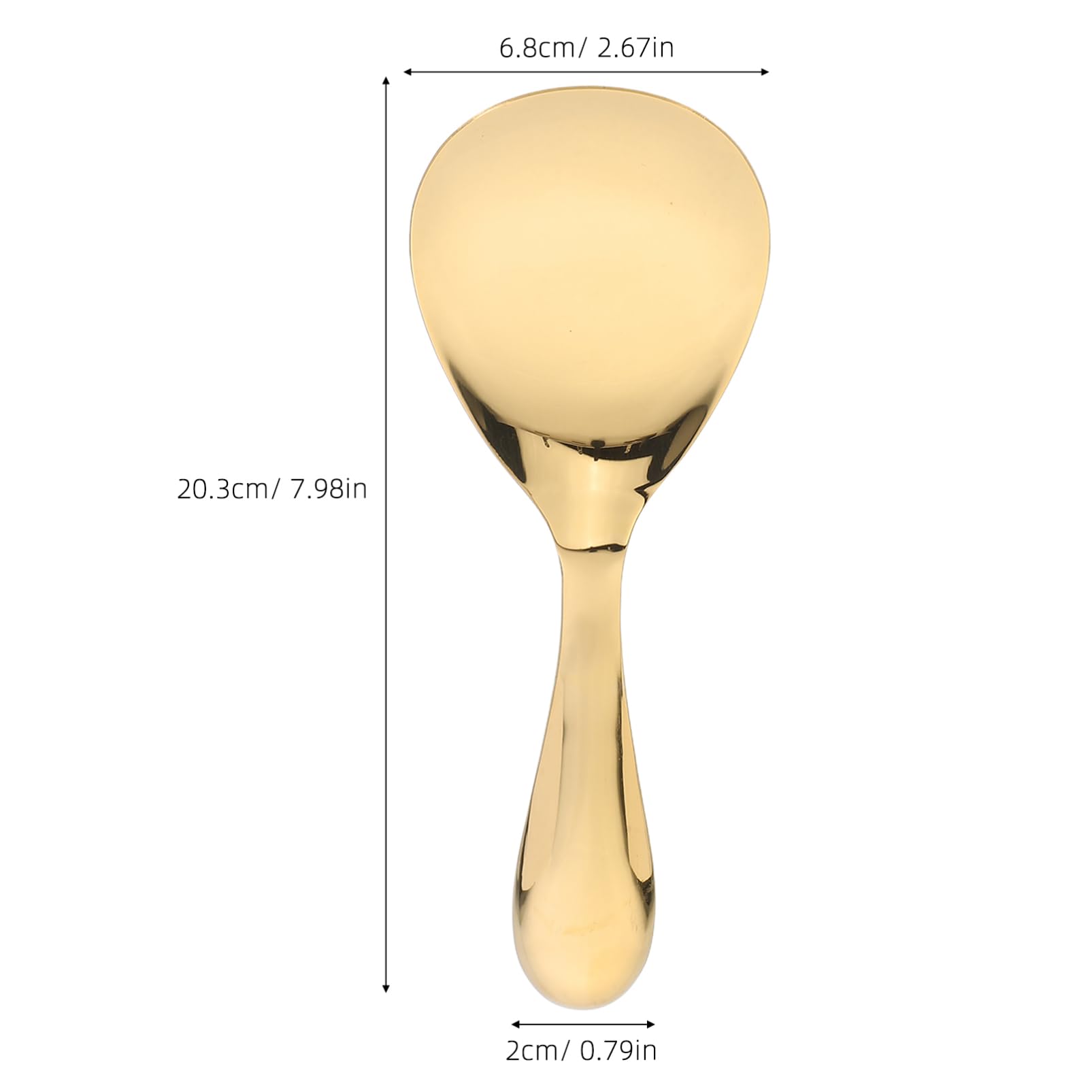 MUCKLILY Rice Spoon for Home Restaurant Stainless Steel Japanese Golden Spoon Gold Serving Spatula Rice Gold Meal Kitchen Tableware