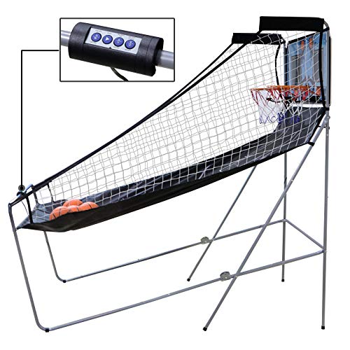 Jupiterforce Foldable Indoor Basketball Game Arcade Game, Double Mode 2 Players W/ 4 Balls With Led Electronic Scoreboard #TOP4