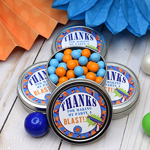 Dart Gun Birthday Party Sticker Labels, 40 2" Party Circle Stickers By Amandacreation, Great For Party Favors, Envelope Seals & Goodie Bags #TOP3