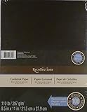 Recollections Black Heavyweight Cardstock Paper, 8.5" X 11" - 100 Sheets