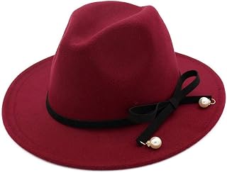 Retro plana aleros gran sombrero de aleros sombrero de lana del sombrero del estilo étnico de la minoría Jazz Hat for hombres de las mujeres del sombrero