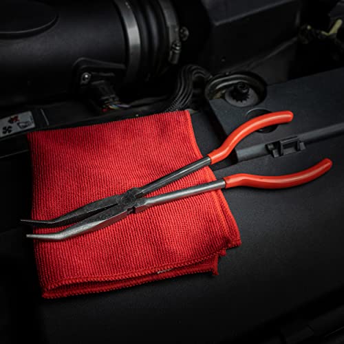 Abn Long Reach 11In 45-Degree Bent Nose Pliers For Hard-To-Reach Narrow Spaces And Limited Clearance Areas #TOP2