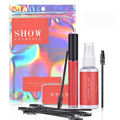 DAGEDA Brow Soap Kit, With Eyebrow Growth Serum 10 Eyebrow Brushes And Aloe Vera Water, 3D Eyebrow Lifting Eyebrow Enhancer Brows Styling Beauty Salon Home Use Makeup