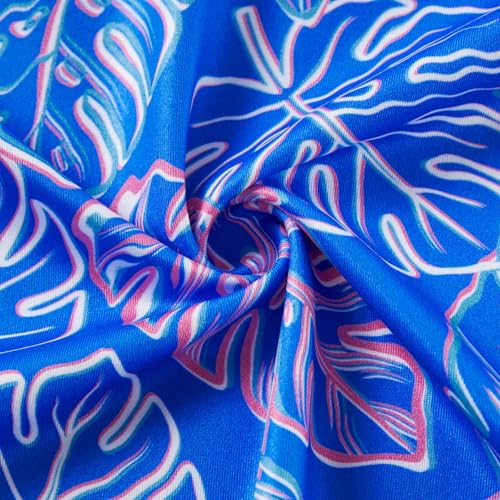Cuddomper Boys Hawaiian Polo Shirt Golf Clothes Blue Palm 11-12 Years - image 5