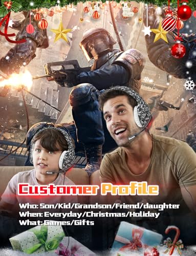 FEIYING Gaming Headset with Microphone, Gaming Headphones Stereo 7.1 Surround Sound PS4 Headset 50mm Drivers, 3.5mm Audio Jack Over Ear Headphones Wired for PC Switch PlayStation Xbox PS5 Laptop