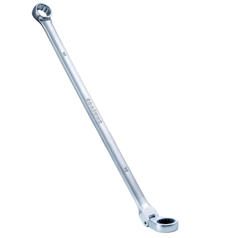 Chave Combinada Catraca 16 mm Extra Longa toolant com Cabeça Flexível de 180°