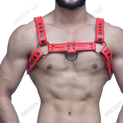 Men's Leather Harness Body Chest Armour Made up of Genuine leather With Buckles Adjustable Strap Belt2