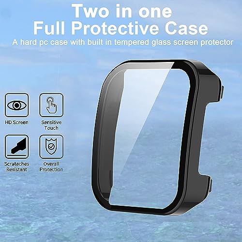 Coque rigide Amazfit Bip 5 en polycarbonate double pack noir avec vitre intégrée