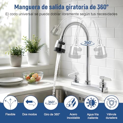 Mezcladora para fregadero cuello flexible 17 Imagen adicional