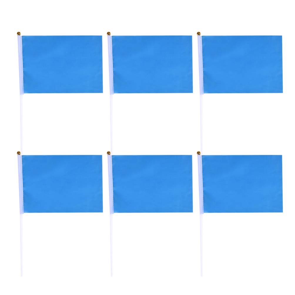 Holibanna Mini Drapeaux Carrés 5.51X8.27 Pouces Couleur Unie Polyester Léger Lot De 50 Pour Décoration De Fête Extérieure Agitant À La Main