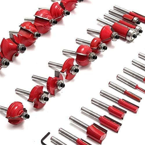 FRESE LEGNO ATTACCO 6MM X PANTOGRAFO DECORAZIONE CORNICI SET KIT 35 FRESA