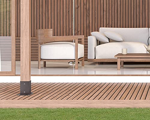 ADGO Aufschraubhülse, Pfostenträger, Bodenanker für Holzpfosten, Graphit - Produktbild 6