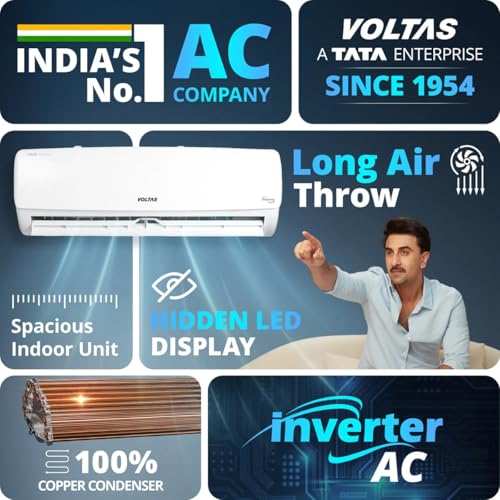 Image of Voltas Split Air Conditioner, 2 Ton, 3 Star - 243Inv Vectra Elegant
