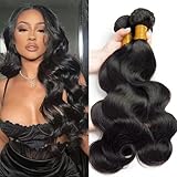 SDDRSRA 12A Human Hair Bundles 14 14 14 Inch Body Wave 100% Unprocessed Hair Deals Extensions Quick Weave Human Hair Natural Black Color