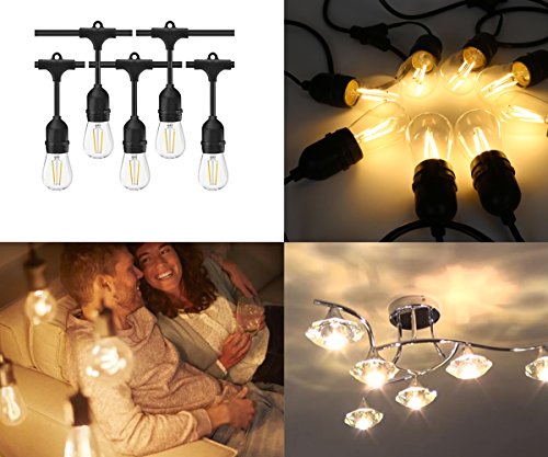 Outdoor/Indoor Dimmer, Wireless Remote Control Plug-in Dimmer Switch, 240W Power, 100FT Range, RC On/Off & Stepless Dimming (25% 50% 75% 100% Brightness Optional) for LED Dimmable String Lights - Thumbnail 5