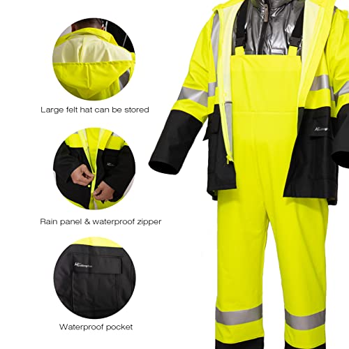 Rain Suit For Men Waterproof Heavy Duty Rain Gear Outdoor All-Sport Work Fishing Jacket & Trouser Raincoats3