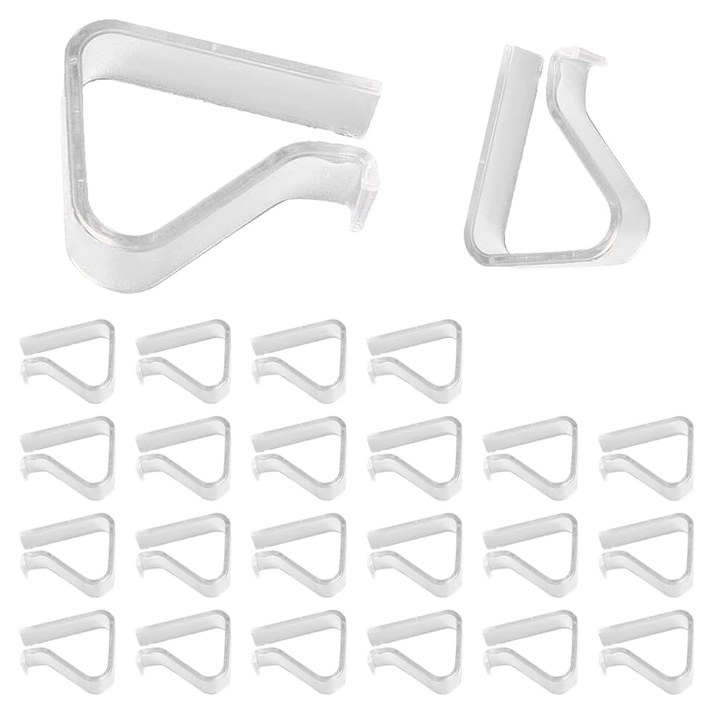 Vjsujehgy Plastic Tablecloth Clips 24pcs Transparent Clear Fixed Pins Table Cover Holder Clamps Stabilizers Home Kitchen Restaurant Pegs