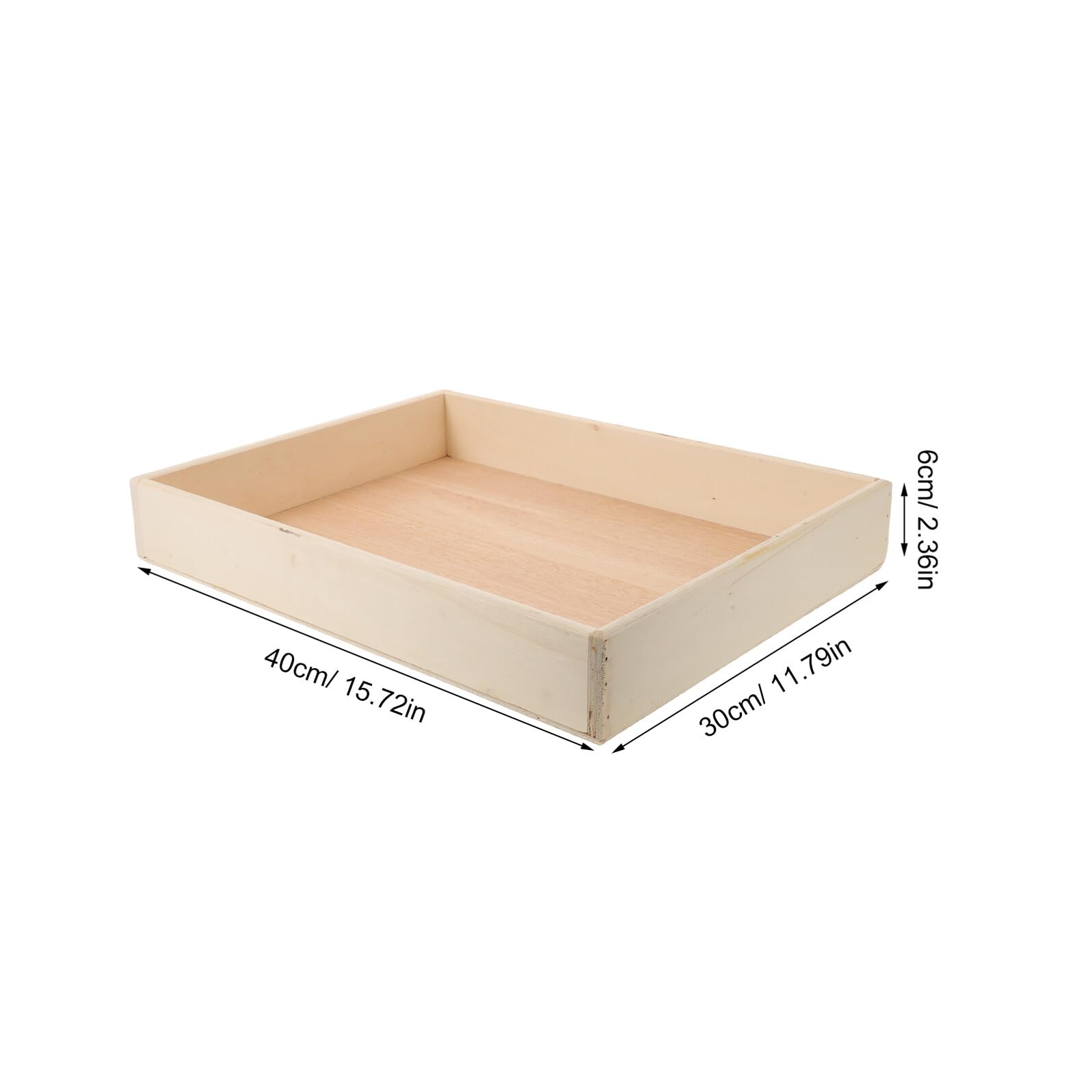 Hemobllo Bandeja de Arena Montessori de Madera Natural 40x30x6 Cm para Jardín Zen Japonés, Mini Bandeja para Meditación y Relajación en Escritorio, Accesorio Decorativo para Oficina y