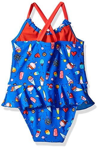 Image of KIKO & MAX Girls' One-piece Peplum Bathing Suit Swim Suit