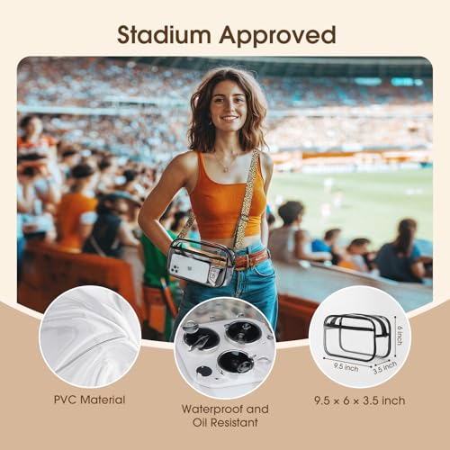 Clear Bag For Stadium Events, Clear Purse for Women Stadium Approved Crossbody Bags, Bag for Concerts Sports Events Festivals2