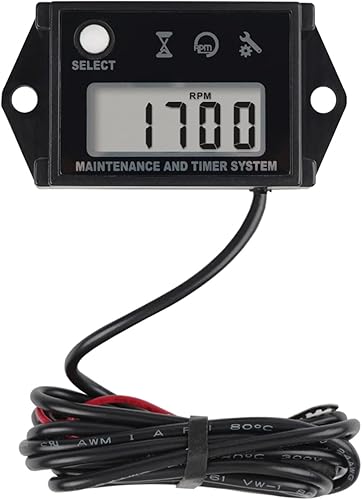 Runleader Tacómetro digital para motor pequeño, recordatorio de mantenimiento, recuperación de RPM máxima, apagado del usuario, uso para cortacésped