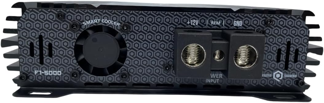 Soundqubed F1-5000, Full Bridge Amplifier, 5000 watts, 1 Ohm Mono, Car Amplifier, Car Stereo, High Output, Max Power, Class D, Mono