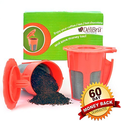 Delibru Reusable KCarafe 2pcs Fits Perfectly for Keurig 2.0 Amazon