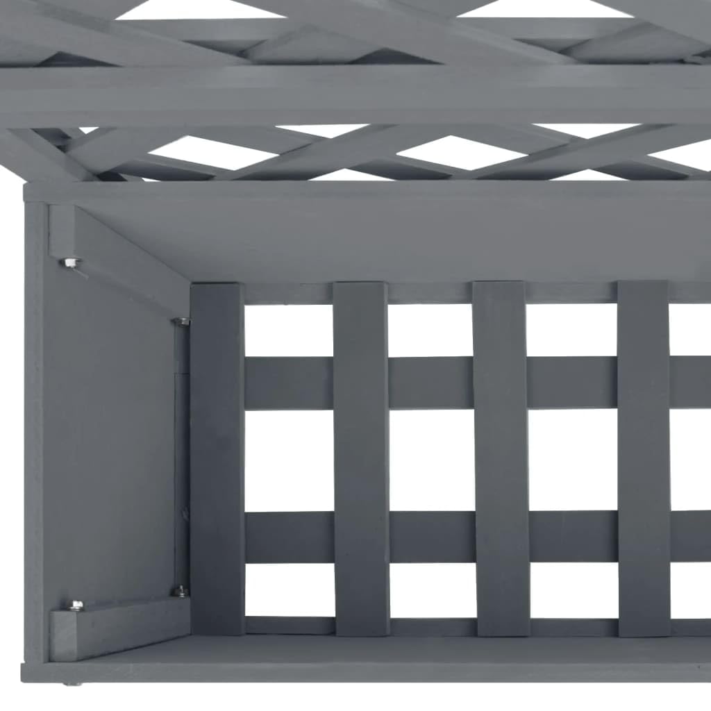 Fioriera con Traliccio in WPC Grigio da Esterno 65x33x135 cm | Vaso con grigliato per piante rampicanti in balcone e terrazzo, ideale per decorare l'orto domestico.