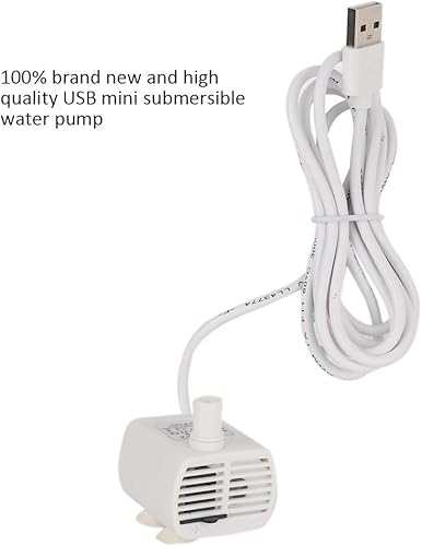 Miniatura 9 de USB, sin escobillas, mini bomba sumergible, para agua característica acuario peces fuente de mesa, fuente para mascotas 3W DC 3.5-9V 200LH