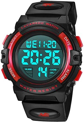 Kids Watches, Boys Digital Outdoors Sport Watch Multifunction Waterproof Digital Watch with LED Light Alarm and Calendar Date for 6-15 Year Old Boys Kids