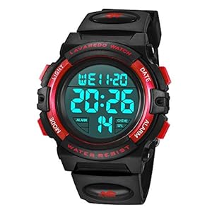 Kids Horloges, Jongens Digitaal Buitenshuis Sport Horloge Multifunctioneel Waterdicht Digitaal Horloge met LED Licht…