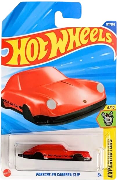 Hot Wheels Porsche 911 Carrera Clip [Red], Experimotors 6/10, 187