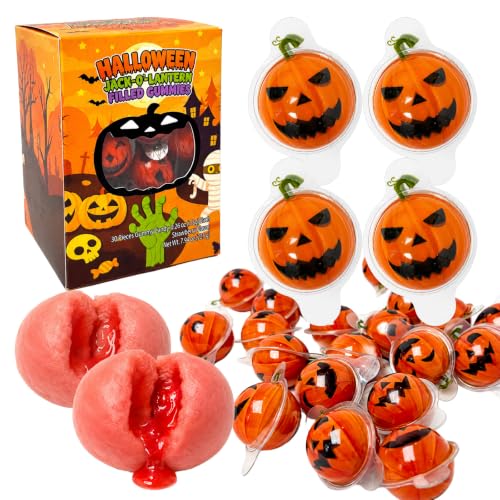30ct Halloween Filled Jack-O'-Lantern Gummies – Individually Wrapped