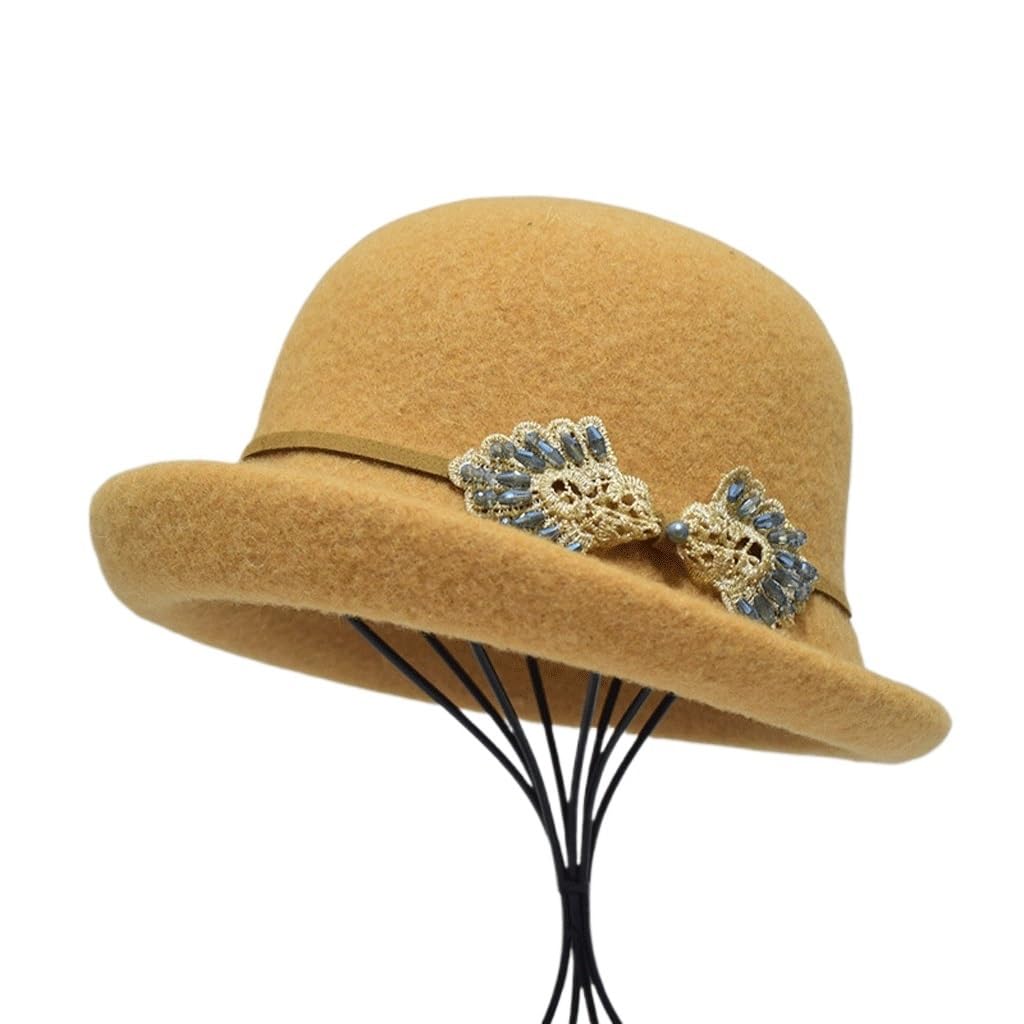 Chapeau d'automne haut-de-forme strass design haut de gamme