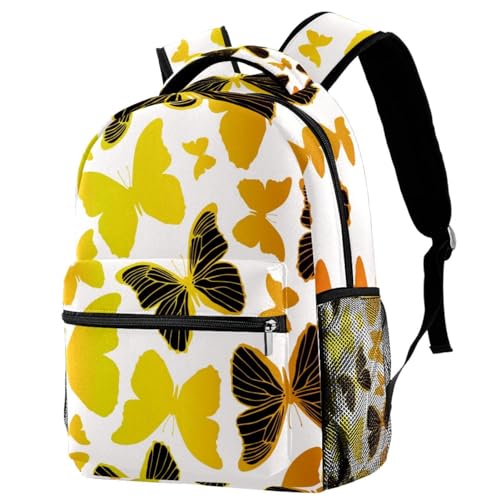 Sac à dos d'école 40cm anti-fatigue résistant pour fille et garçon papillon