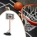Vaveren Foldable Basketball Hoop Sports Equipment with Wheels Folding Basketball Goal System Portable for Outdoor Backyard Lawn Teens, Gray