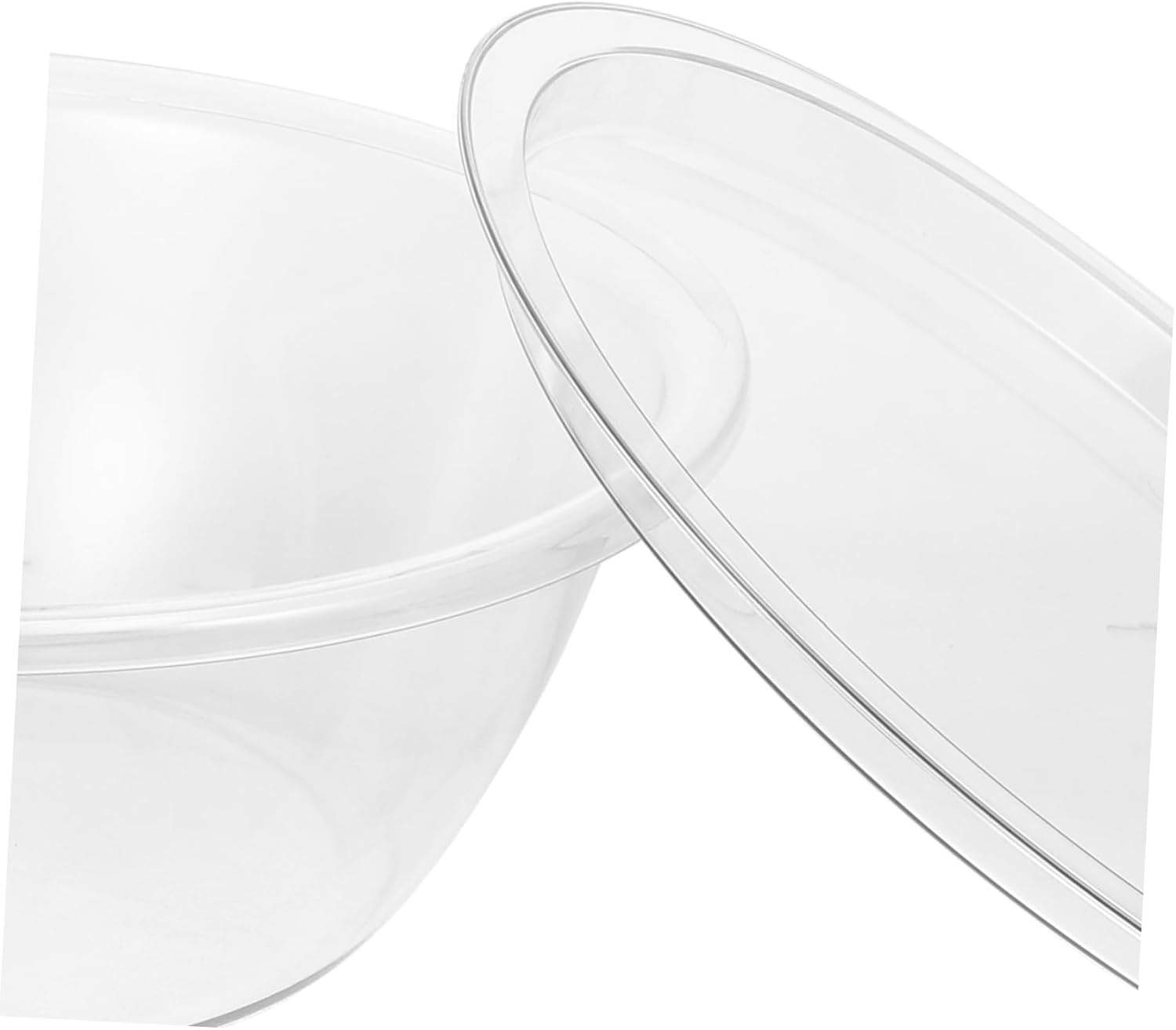 Cabilock Deep Mixing Bowl with Cover Transparent Nonstick Kneading Basin for Salads and Food Prep Large Capacity Sturdy Pet Material for Baking and Cooking